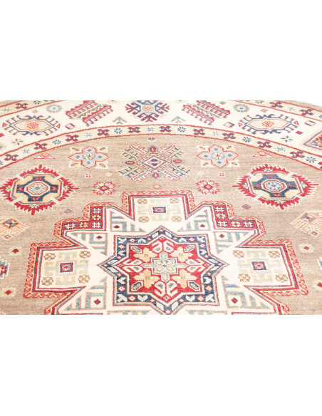 Rug Kazak Afghanistan 238x234 Beige Brown Red B