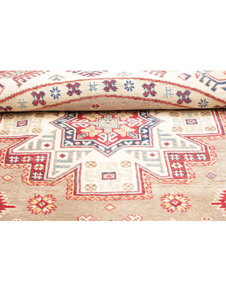 Rug Kazak Afghanistan 238x234 Beige Brown Red B