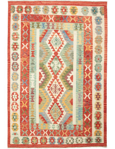 Rug Kilim Afghanistan maroon 167x250