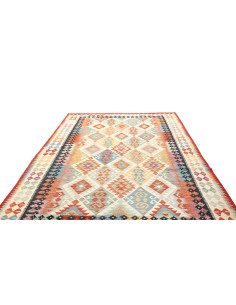 Rug Kilim Afghanistan white grey 202x306 2