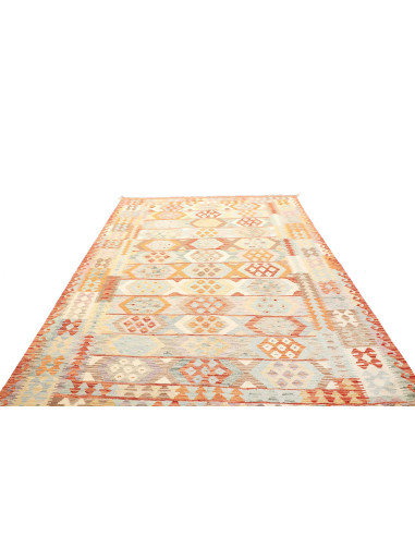 Rug Kilim Afghanistan yellow brown 197x293
