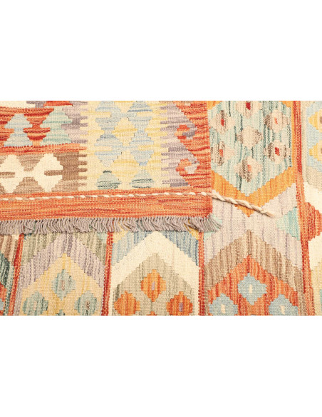 Rug Kilim Afghanistan yellow brown 197x293