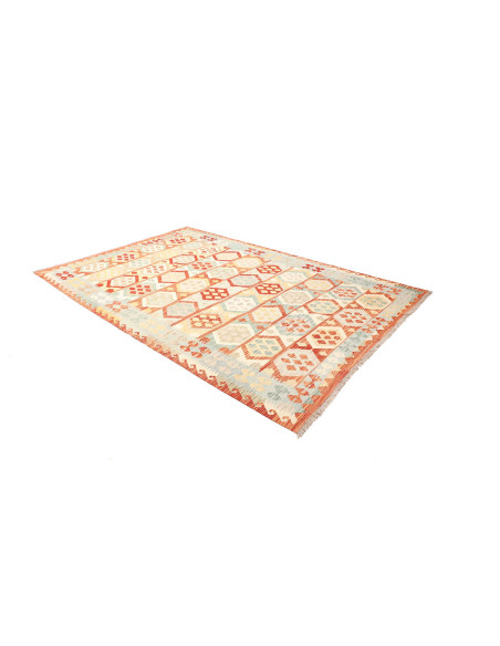 Rug Kilim Afghanistan white 197x291