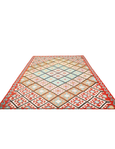 Tappeto Kilim Afghanistan bianco verde 208x293