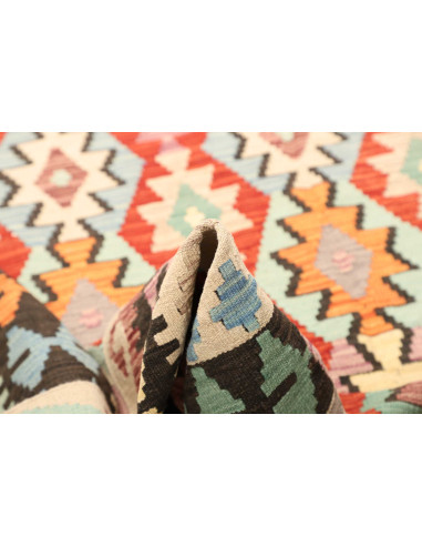 Tappeto Kilim Afghanistan bianco arancione 203x293