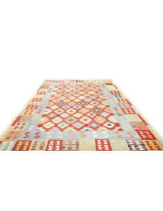 Tappeto Kilim Afghanistan bianco rosso 240x336 2
