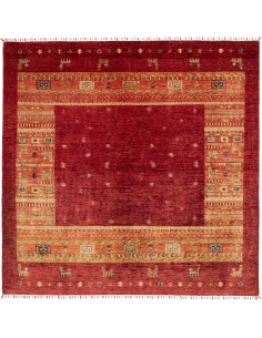 Rug Siva Pakistan 203x200 Dark Red Orange Beige