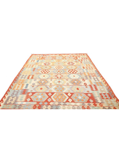 Rug Kilim Afghanistan white yellow 203x294