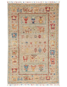 Rug Rubin Pakistan 81x129 Beige Red Blue Yellow