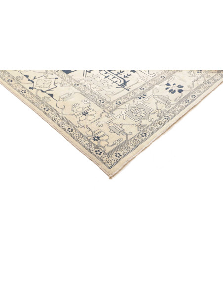 Tappeto Kazak Afghanistan 308x400 Avorio Blu