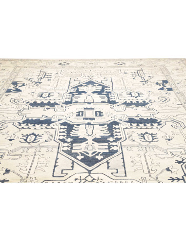 Rug Kazak Afghanistan 308x400 Ivory Blue