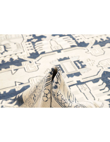 Rug Kazak Afghanistan 308x400 Ivory Blue