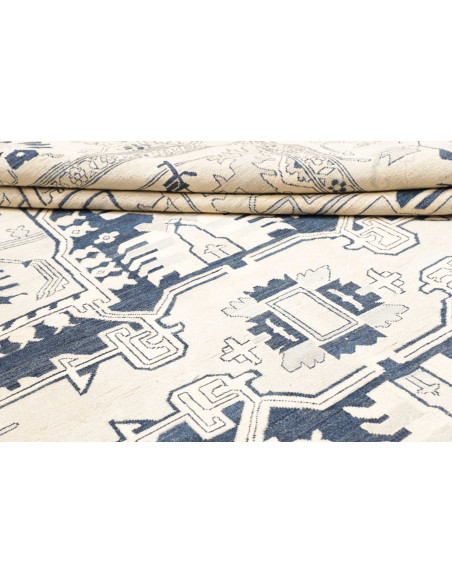 Rug Kazak Afghanistan 308x400 Ivory Blue