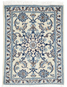 Tappeto Nain Kashmar Persia bianco grigio 60x90