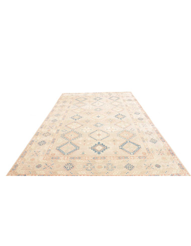 Rug Kazak Afghanistan 207x306 Beige Blue Peach