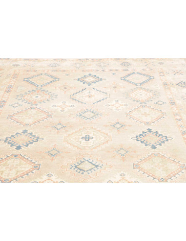 Rug Kazak Afghanistan 207x306 Beige Blue Peach