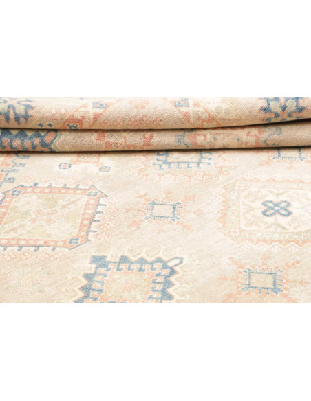 Tappeto Kazak Afghanistan 207x306 Beige Blu Pes