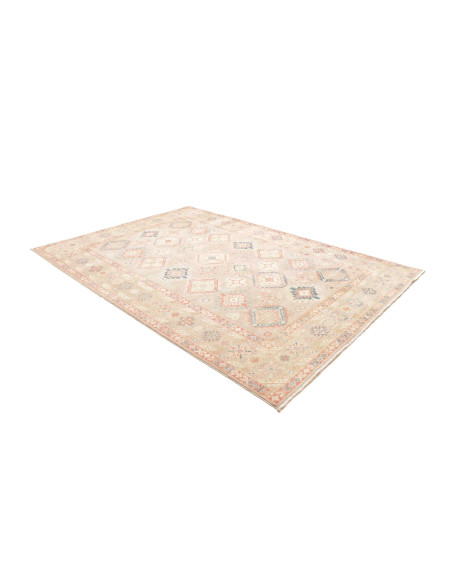 Rug Kazak Afghanistan 208x296 Beige Cream Paste