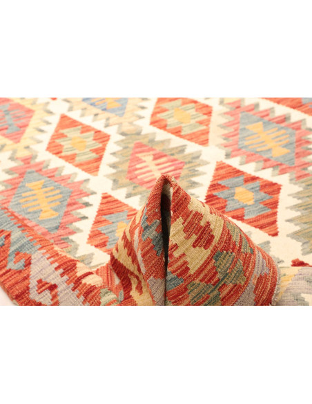 Tappeto Kilim Afghanistan giallo rosso 177x241