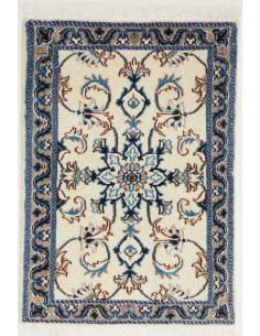 Rug Nain Kashmar Persia white grey 60x90