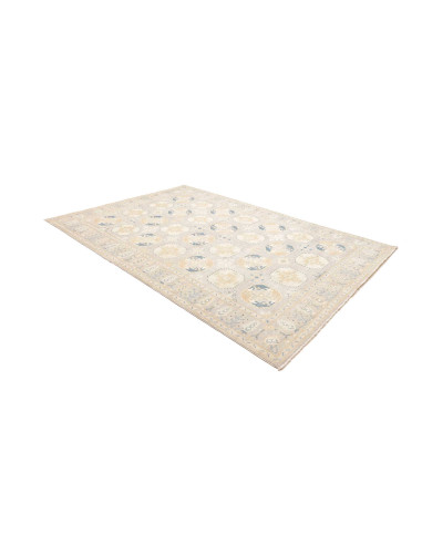 Rug Kazak Afghanistan 205x297 Light Grey-beige