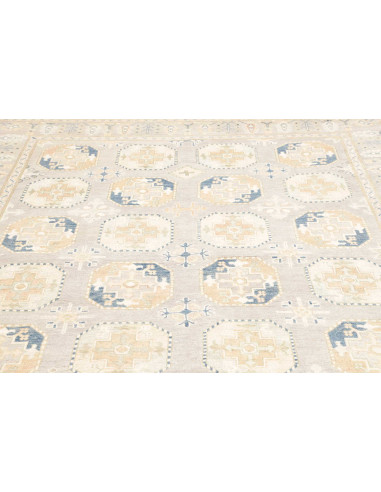 Rug Kazak Afghanistan 205x297 Light Grey-beige
