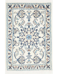 Tappeto Nain Kashmar Persia bianco grigio 60x90