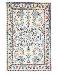 Tappeto Nain Kashmar Persia bianco grigio 60x90