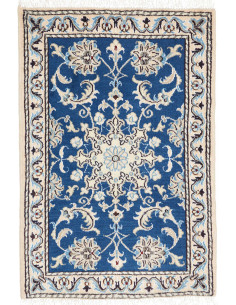 Rug Nain Kashmar Persia grey blue 60x90