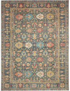 Rug Kazak Fine Pakistan 279x370 Dark Teal Green