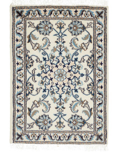 Tappeto Nain Kashmar Persia bianco grigio 60x90