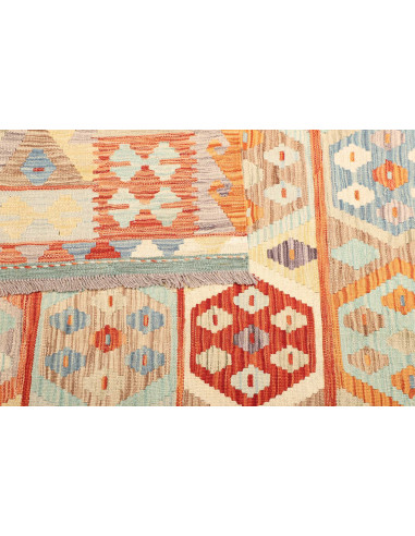 Tappeto Kilim Afghanistan bianco arancione 171x246
