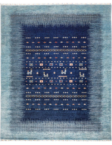 Tappeto Siva Pakistan 248x305 Blu Notte Azzurro