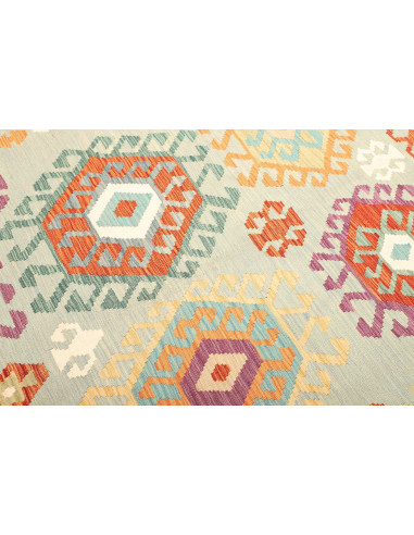 Tappeto Kilim Afghanistan bianco arancione 171x264