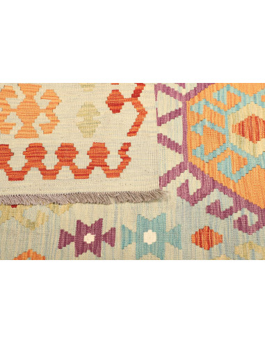 Tappeto Kilim Afghanistan bianco arancione 171x264
