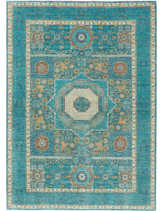 Rug Mamlouk Pakistan 169x240 Turquoise Beige Ru