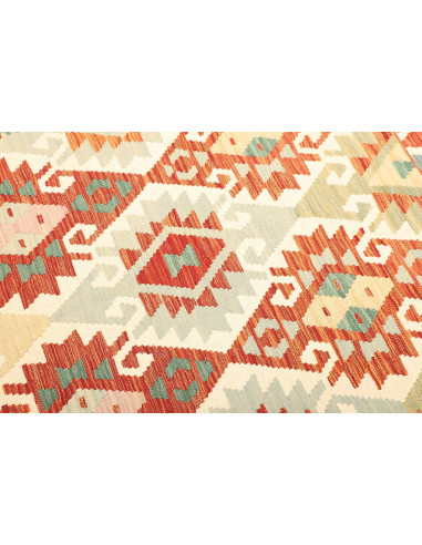 Tappeto Kilim Afghanistan bianco arancione 175x251