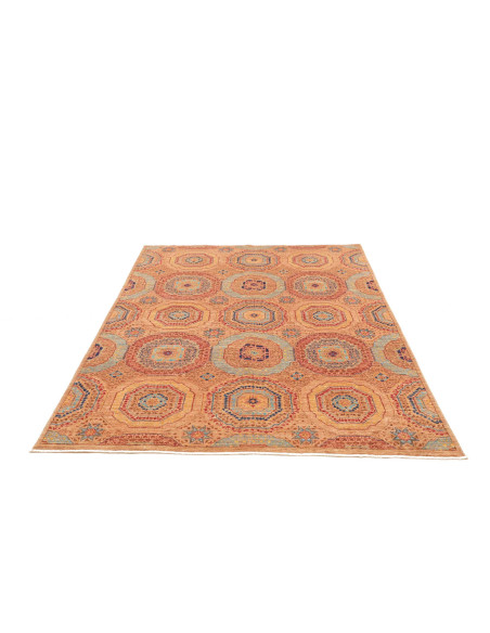 Rug Mamlouk Pakistan 148x210 Terracotta Blue