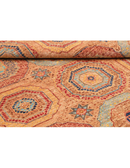 Rug Mamlouk Pakistan 148x210 Terracotta Blue