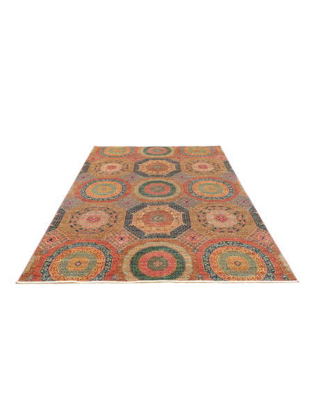 Rug Mamlouk Pakistan 168x232 Terracotta Petrol