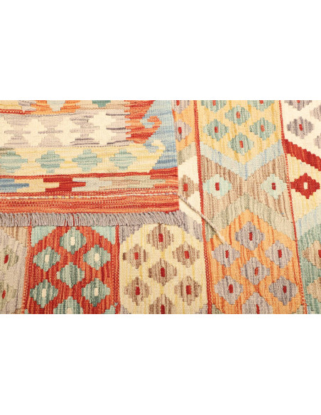 Rug Kilim Afghanistan white red 173x240