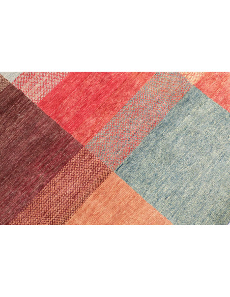Rug Mosaic Pakistan 192x293 Blue Red