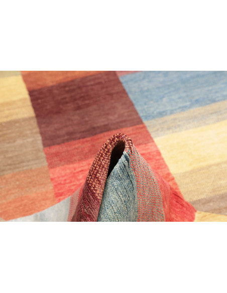 Tappeto Mosaic Pakistan 192x293 Blu Rosso