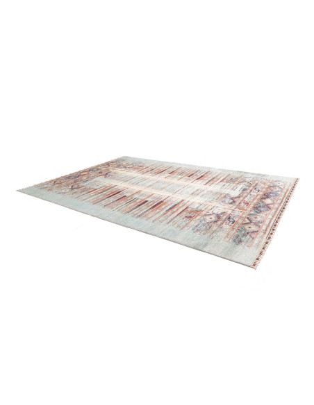 Rug Siva Pakistan 246x356 Aqua Blue Terracotta