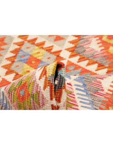 Rug Kilim Afghanistan 80x247 Terracotta Orange