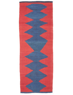 Rug Kilim Vintage Persia 77x214 Scarlet Red Ind