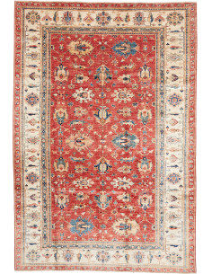 Rug Kazak Fine Pakistan 206x304 Terracotta Red