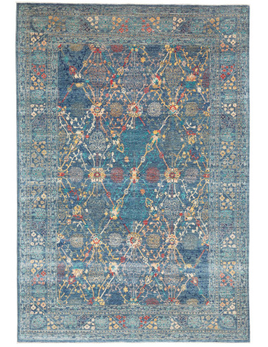 Rug Shahi Fine Pakistan 202x297 Teal Blue Gold