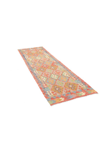 Rug Kilim Afghanistan 83x280 Coral Sky Blue