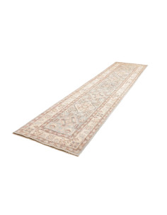 Tappeto Kazak Afghanistan 93x373 Azzurro Polver 2
